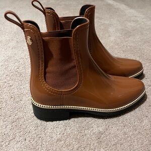 Lemon Jelly Camel Brown Tan Fashion Elegant Rain boot 🌧️